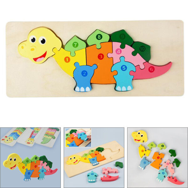 Woods™ - Puzzel voor nieuwsgierge geesten - Dierenpuzzel Dinosaurus | Educatief Speelgoed - Afbeelding 1