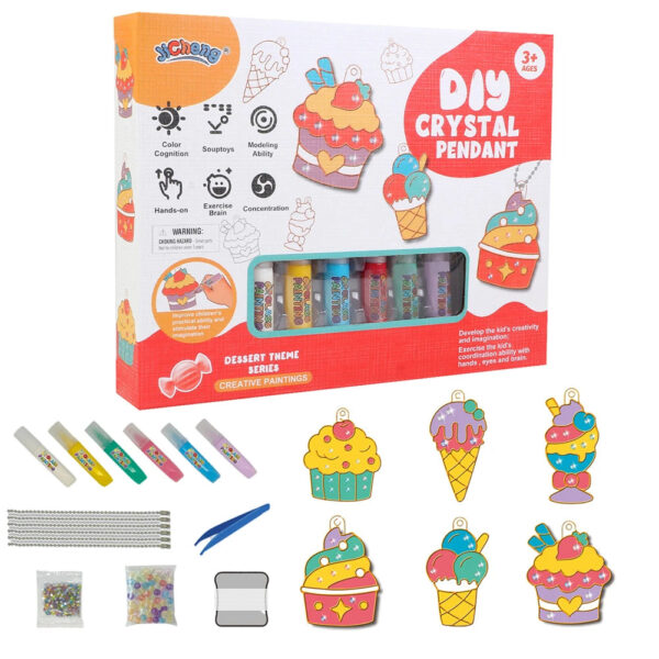 Pendant Craft Set™ - Kunst met een magisch vleugje - DIY Hangerset Ijsjes | Educatief Speelgoed - Afbeelding 1
