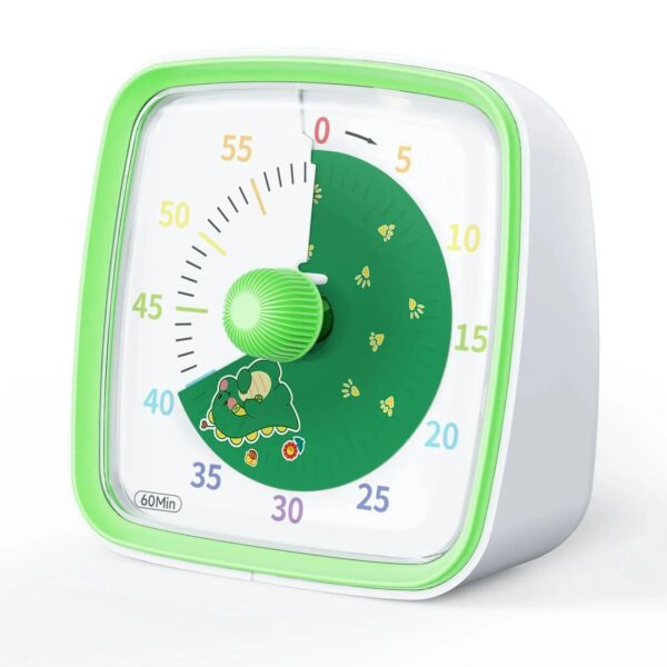 Visual Timer– Kleurig&Kalm– Kinder Timer Groene Dinosaurus | Educatief Speelgoed - Afbeelding 1