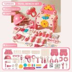 Tool Master - Bouw&Speel - Gereedschapskist Speelset 92 stuks (Rood) | Educatief Speelgoed