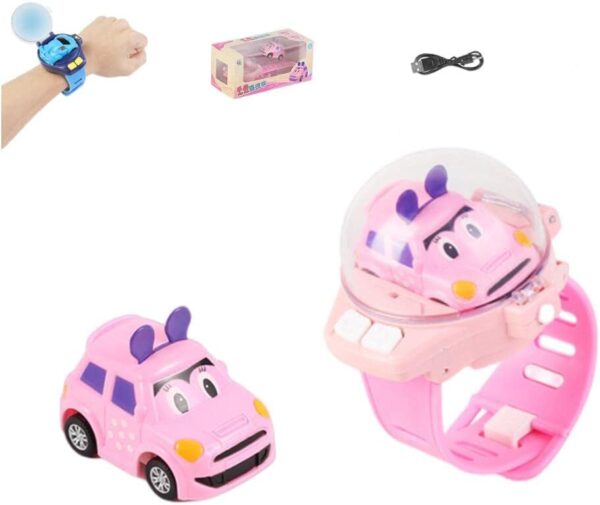 Car adventure™ | Bestuurbare auto altijd bij je - Auto horloge Roze Mini | Educatief Speelgoed - Afbeelding 1