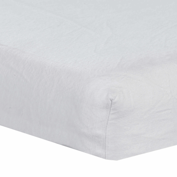 Hoeslaken Eenpersoons ZZZOO Molton 90x200 Wit - Afbeelding 1