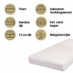 Matras Peuterbed Best Sleep 70x140 Breath Ease Luxe