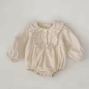 Mini Fashion™ - Comfortabel&Stijlvol - Lente Romper Jurkjes Kinderen Romper - Beige / 80 (12 maanden) | Educatief Speelgoed