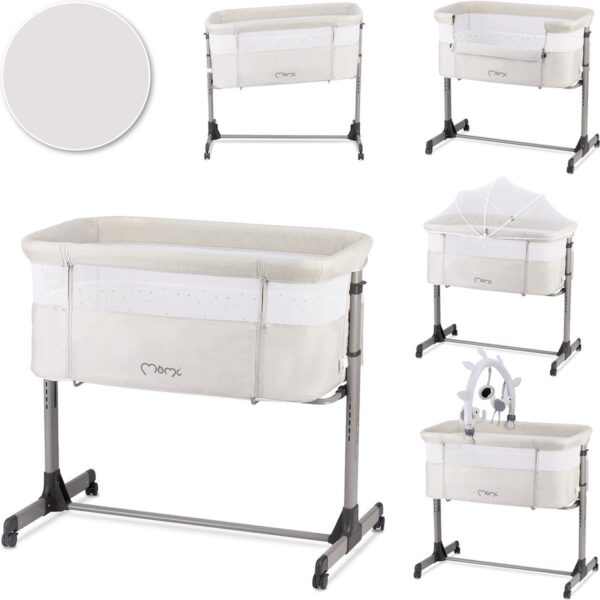 Co-Sleeper Momi Revo Light Grey - Afbeelding 1