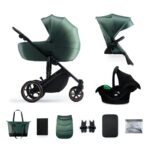 Kinderwagen Kinderkraft Prime2 PRO 3-in-1 Dark Green Incl. Autostoel&Luiertas