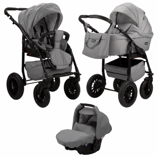 Kinderwagen Teddy Siena 3-in-1 Grijs - Afbeelding 1