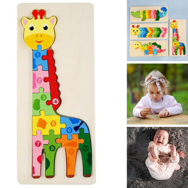 Woods™ - Puzzel voor nieuwsgierge geesten - Dierenpuzzel Giraffe | Educatief Speelgoed - Afbeelding 1