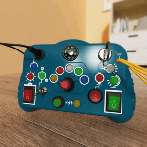 Busy Light Board™  - Licht, Geluid&Plezier - Activiteiten bord Donkerblauw | Educatief Speelgoed