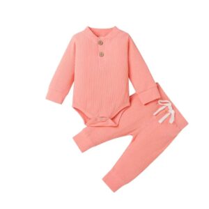 Mini Fashion™ – Comfortabel Baby Kledingset Roze / 80 (6–12 maanden) | Educatief Speelgoed