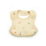 Silicone Bib - Waterdicht&Modieus - Silicone Baby Slabbetje Dinosaurus | Educatief Speelgoed