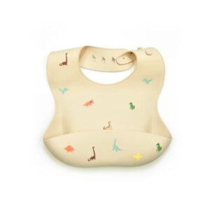 Silicone Bib - Waterdicht&Modieus - Silicone Baby Slabbetje Dinosaurus | Educatief Speelgoed