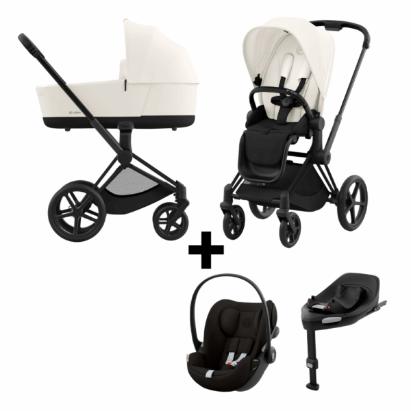 Kinderwagen Cybex Priam Off White/Light Beige met Autostoel Cloud G I-Size&Base - Afbeelding 1