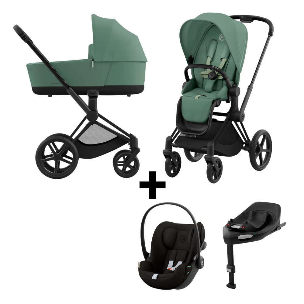 Kinderwagen Cybex Priam Leaf Green/Dark Green met Autostoel Cloud G I-Size&Base Kinderwagen Cybex Priam Leaf Green/Dark Green met Autostoel Cloud G I-Size&Base - Afbeelding 1