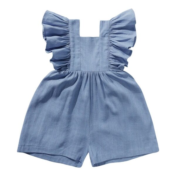 Mini Fashion™ - Zomers&Schattig - Kinder Jumpsuit Meisjes Blauw / 80 (9-12 maanden) | Educatief Speelgoed - Afbeelding 1