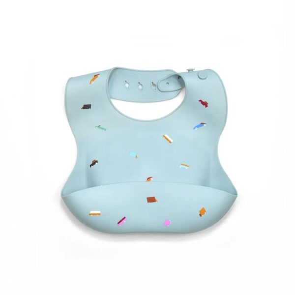 Silicone Bib - Waterdicht&Modieus - Silicone Baby Slabbetje Auto | Educatief Speelgoed - Afbeelding 1
