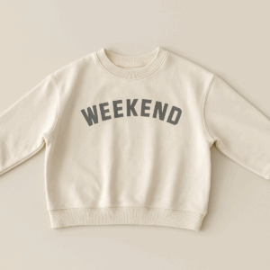 Mini Fashion™ -"Weekend"- Sweater Vanille Vrijdag / 90 (2-3 jaar) | Educatief Speelgoed