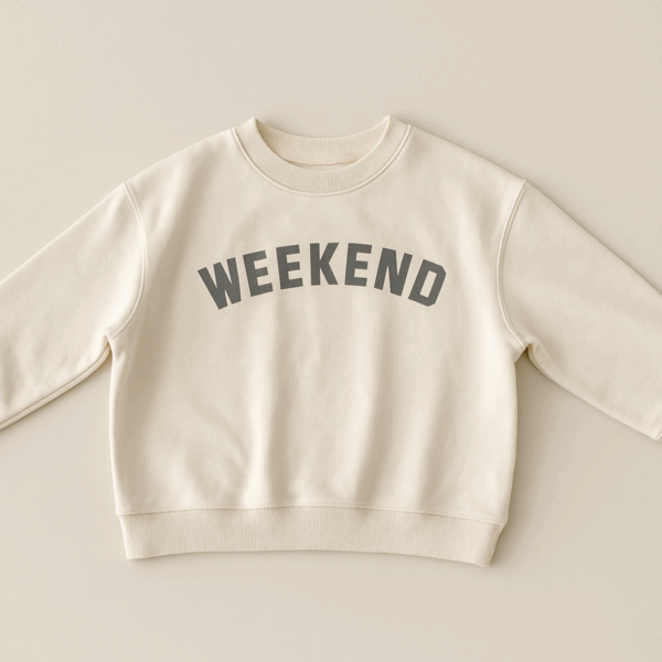 Mini Fashion™ -"Weekend"- Sweater Vanille Vrijdag / 90 (2-3 jaar) | Educatief Speelgoed - Afbeelding 1
