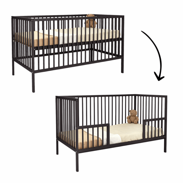 Meegroeiledikant Colorfull Home Diana Linea Classic 70x140 Black - Afbeelding 1