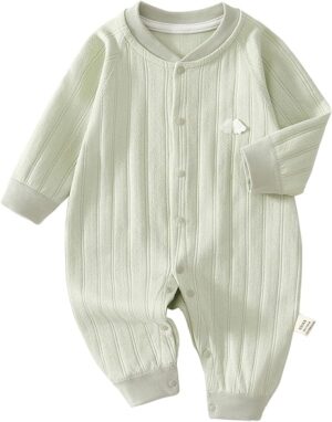 Mini Fashion™ - Knus&Comfortabel - Baby Pyjama Groen / 73 (6–9 maanden) | Educatief Speelgoed