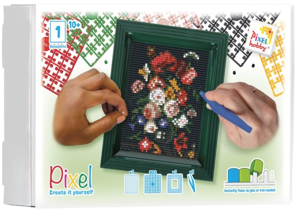 Pixelhobby set met lijst - Stilleven met Bloemen - Afbeelding 1