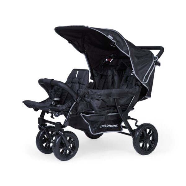 Kinderwagen Childhome Triplet 3 Kinderen Black - Afbeelding 1