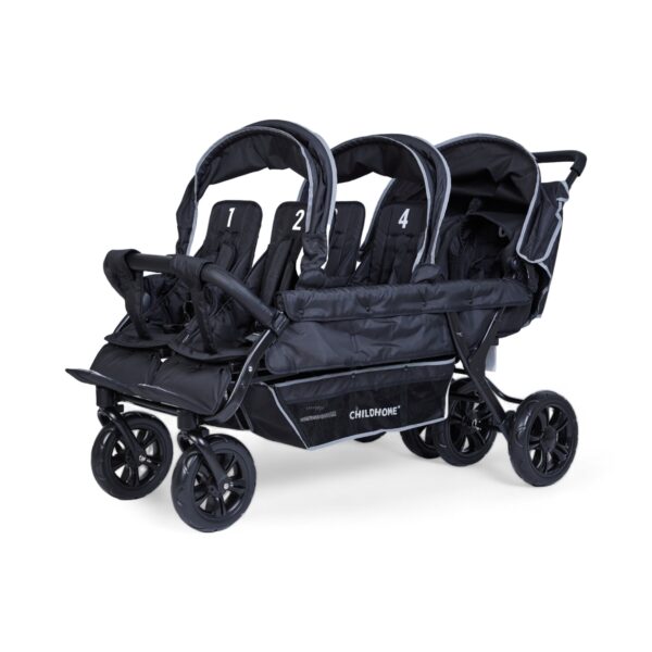 Kinderwagen Childhome Six Seater 6 Kinderen Black - Afbeelding 1