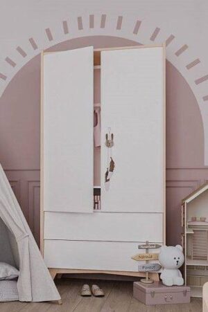 Kast So Sixty Wit/Naturel (2-deurs)