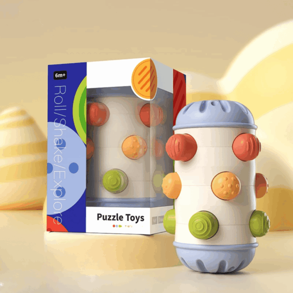Sensory Baby Roll™ - Kruip&Grijp - Sensorisch Speelgoed Blauw (groot) | Educatief Speelgoed - Afbeelding 1