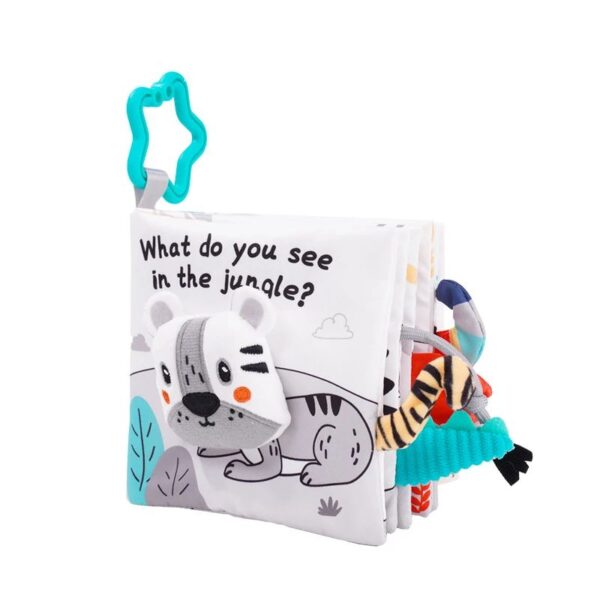 Soft Sensory Book– Voelen&Ontdekken– Baby Boekje Jungle | Educatief Speelgoed - Afbeelding 1
