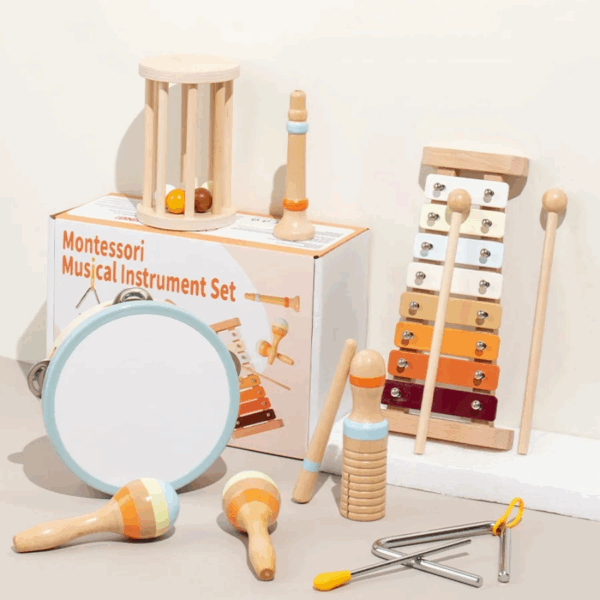 Infant Bell™ - Zachte Geluiden - Montessori Muzikale Instrumenten 7-Delige Set | Educatief Speelgoed - Afbeelding 1