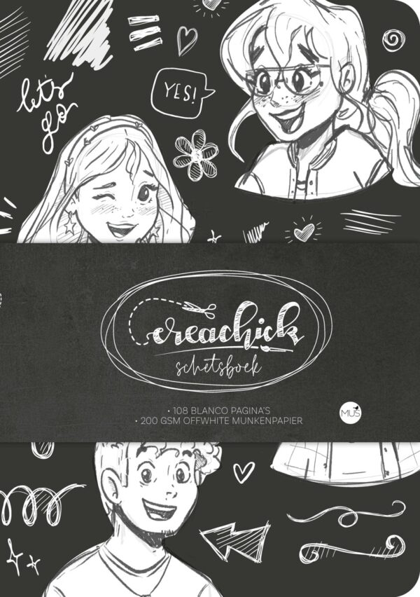 CreaChick Schetsboek - Black - Afbeelding 1