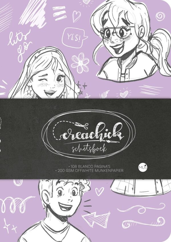 CreaChick Schetsboek - Lilac - Afbeelding 1