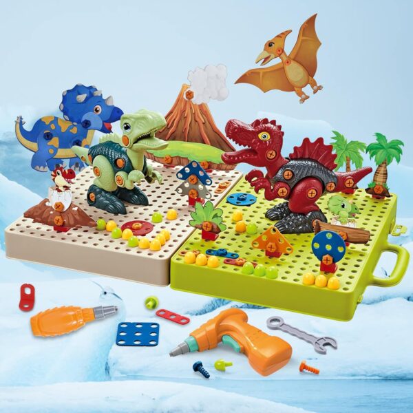 Little Dino Toolbox™ - Drill&Design - Dino Bouwspeelgoed | Educatief Speelgoed - Afbeelding 1