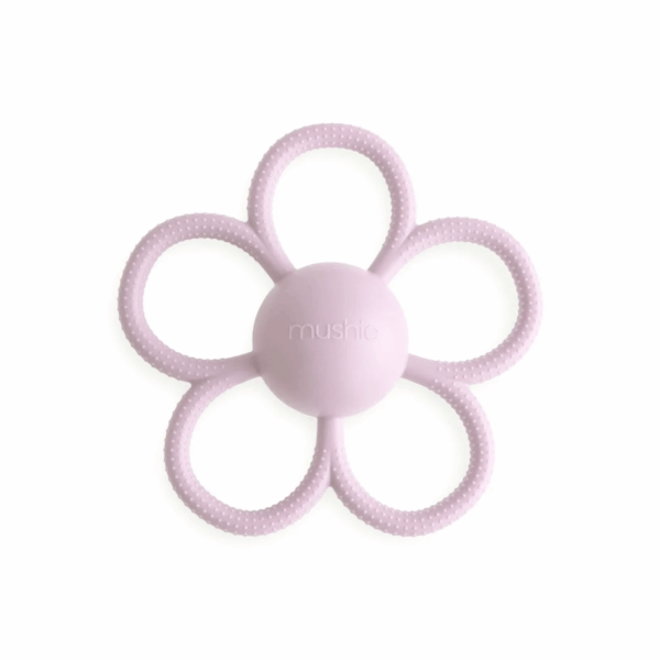 Bijtspeeltje/Rammelaar Mushie Daisy Soft Lilac - Afbeelding 1