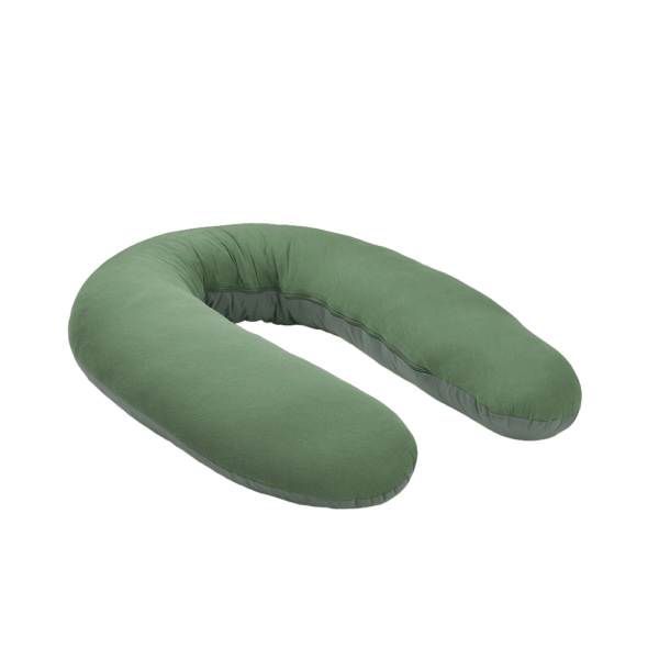 Voedingskussen /Zwangerschapskussen Funnababy Muslin Green - Afbeelding 1