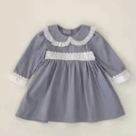 Mini Fashion™ - Comfortabel&Stijlvol - Lente Romper Jurkjes Kinderen Jurk - Lichtblauw / 74 (6-9 maanden) | Educatief Speelgoed