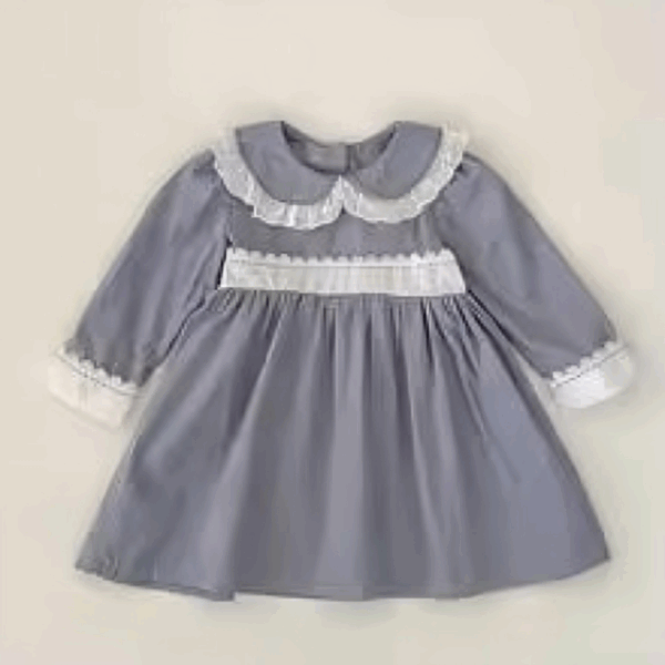 Mini Fashion™ - Comfortabel&Stijlvol - Lente Romper Jurkjes Kinderen Jurk - Lichtblauw / 80 (12 maanden) | Educatief Speelgoed - Afbeelding 1
