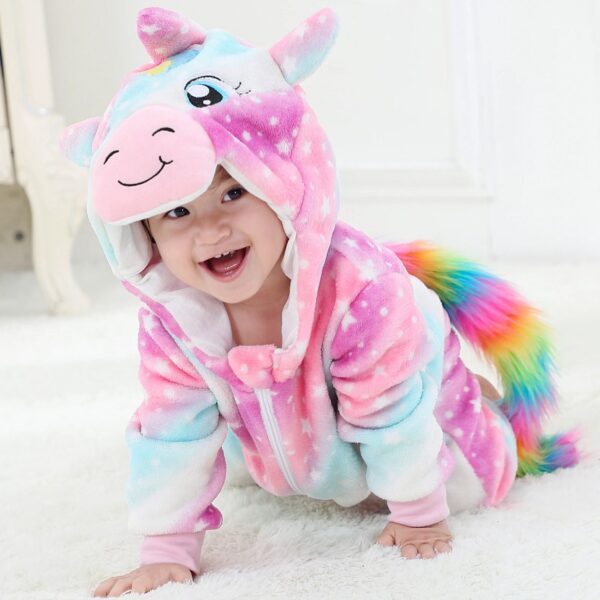 Mini Fashion™ – Dieren Dromenland – Kinder Dieren Onesie Roze Eenhoorn / 110 (24-30 maanden) | Educatief Speelgoed - Afbeelding 1