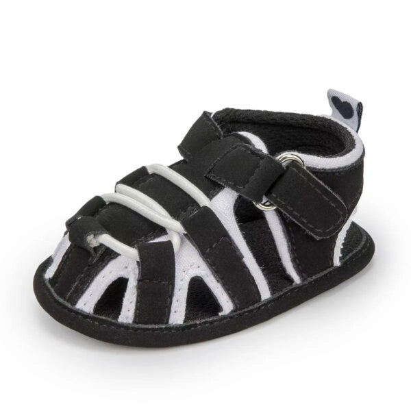 Mini Fashion™ - Licht&Comfortabel - Peuter Sandalen Zwart Wit / 2 (6-12 maanden) | Educatief Speelgoed - Afbeelding 1