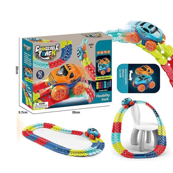 Car Adventure™ | Ontwikkel de creativiteit - Flexibele racebaan 92 stuks (2.2 meter) - €54.95 | Educatief Speelgoed - Afbeelding 1