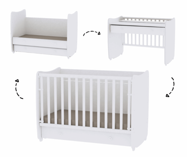 Ledikant 60x120 Lorelli Dream White - Afbeelding 1