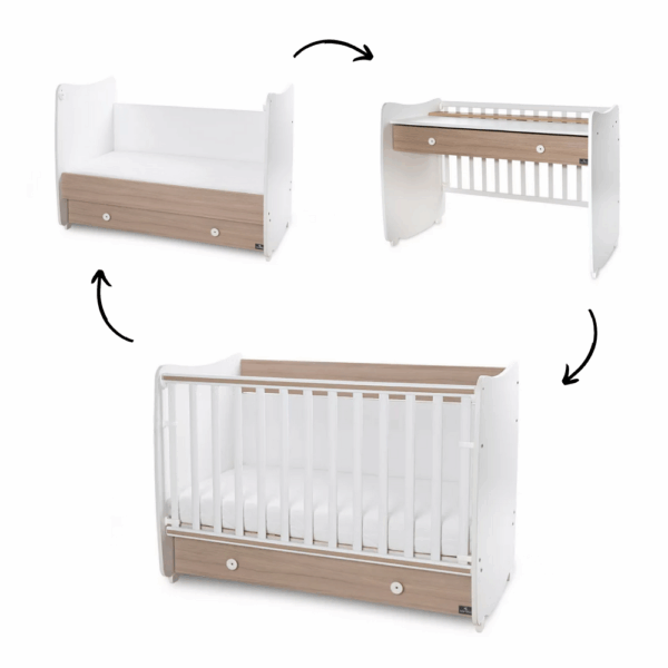 Ledikant 60x120 Lorelli Dream White/Amber - Afbeelding 1