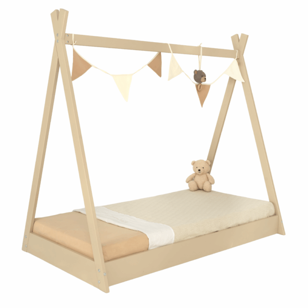 Peuterbed Colorfull Home Tipi V2 70x140 Sand - Afbeelding 1