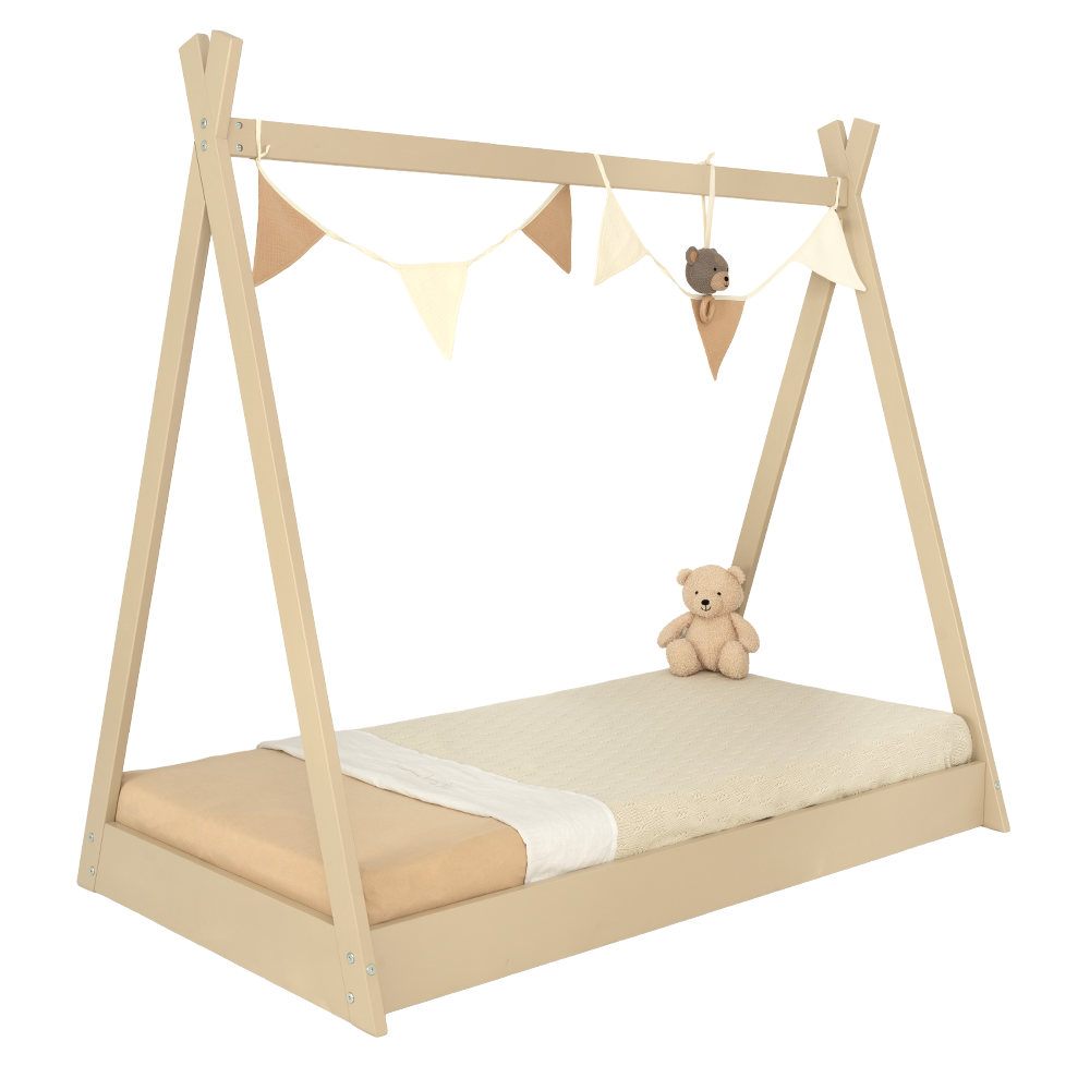Peuterbed Colorfull Home Tipi V2 70x140 Sand Peuterbed Colorfull Home Tipi V2 70x140 Sand - Afbeelding 1