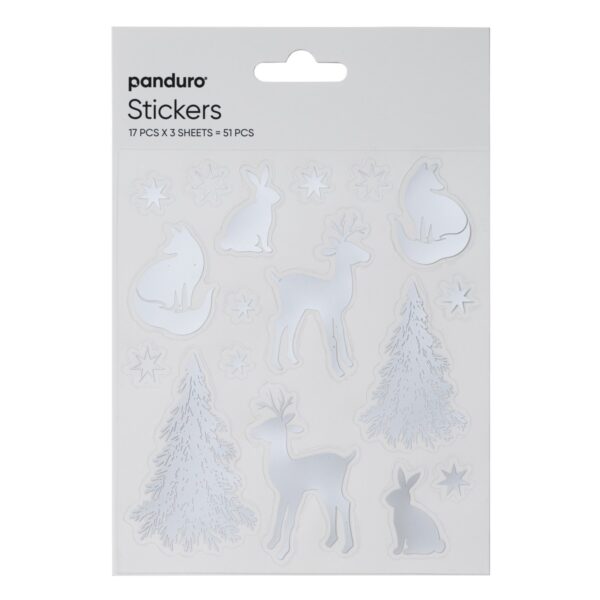 Stickers - 3 vellen - winterdieren - Afbeelding 1