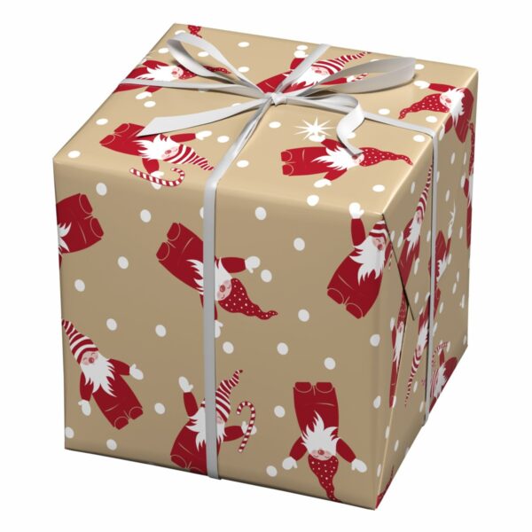 Cadeaupapier - 10 meter - vrolijke Kerstman - Afbeelding 1