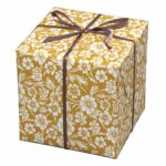 Cadeaupapier - 10 meter - goud/bloem