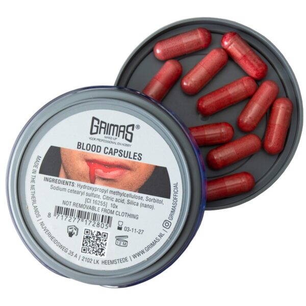 Grimas bloedcapsules - 10 stuks - Afbeelding 1