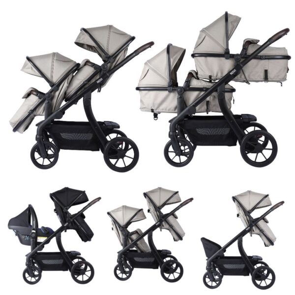 Kinderwagen Novi Baby® Pacific Premium Duo Sand - Afbeelding 1